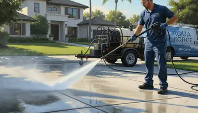 Concrete pressure washing service in Chandler, AZ for clean, stain-free concrete surfaces