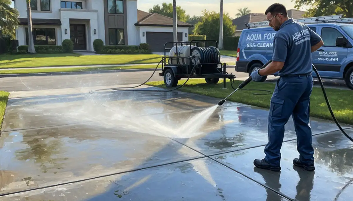 Concrete pressure cleaning in Chandler, AZ for stain removal and fresh, clean surfaces