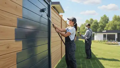 Fence painting in Chandler, AZ for wood and metal fences with UV-resistant finish