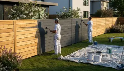 Fence painting in Chandler, AZ with durable UV-resistant finish for wood and metal fences