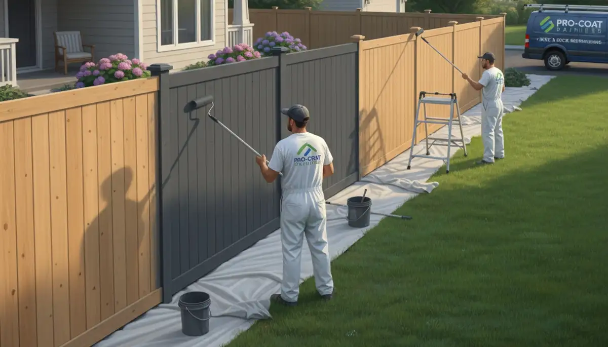 Fence painting in Chandler, AZ with UV-resistant finish for wood and metal fences