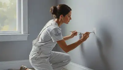 Painters fixing wall paint touch-ups in Chandler, AZ for scuffs, chips, and faded spots